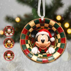 Alternative view of Cute Round Ceramic Ornament - Personalized Gift For Christmas Ornament 04PGMG021025