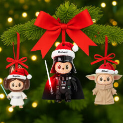 Alternative view of Cute Space Warriors Christmas Ornament - Personalized Gifts For Cosmic Lovers 06ohqn060925