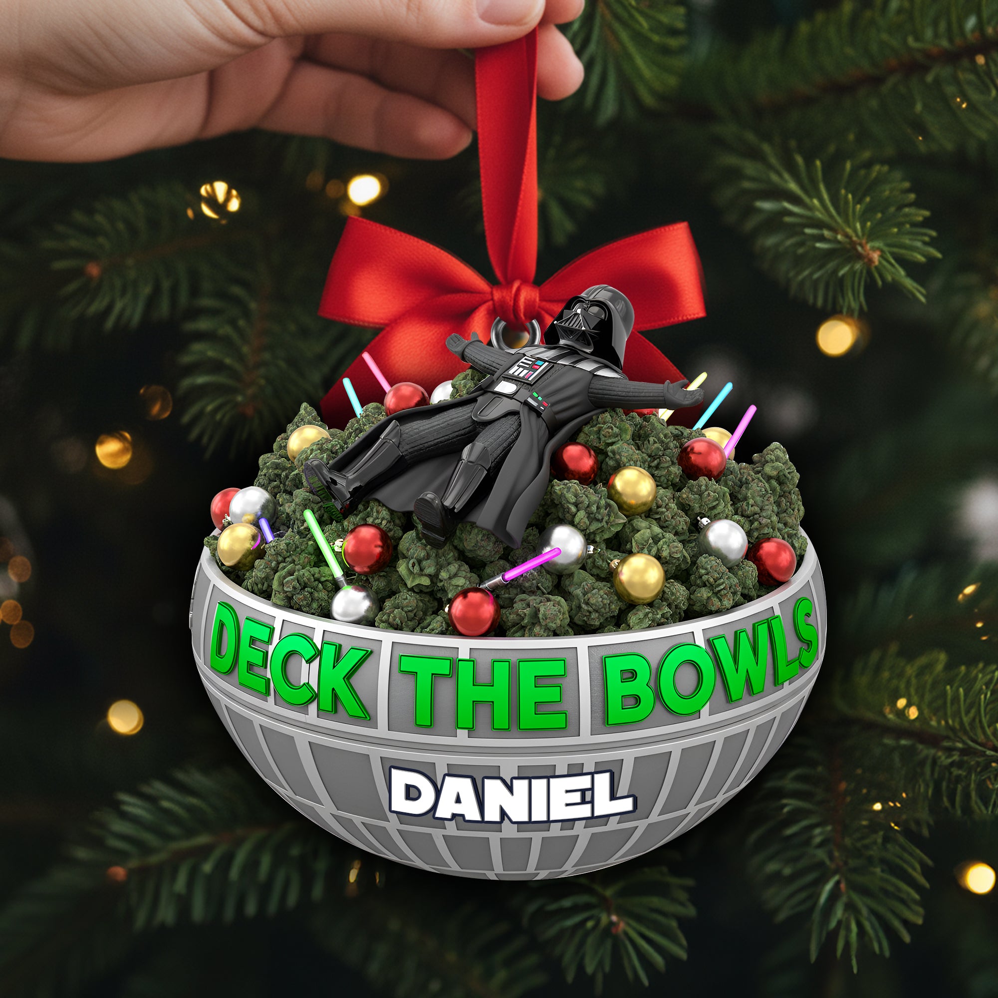 Alternative view of Deck The Bowl Ornament - Personalized Gifts For Stoners 07TOLU041025