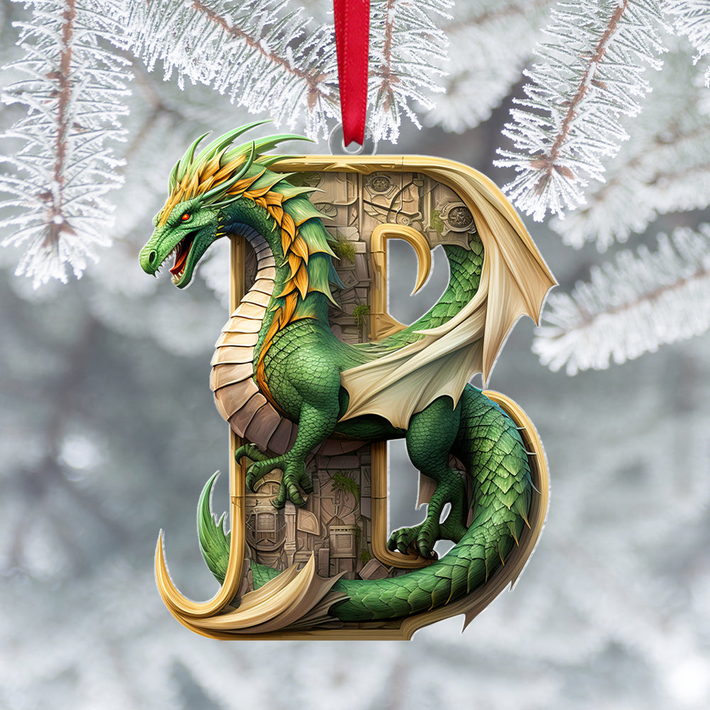 Alternative view of Dragon Hanging Ornament - Custom Alphabet Letter Christmas 04HUTN041124