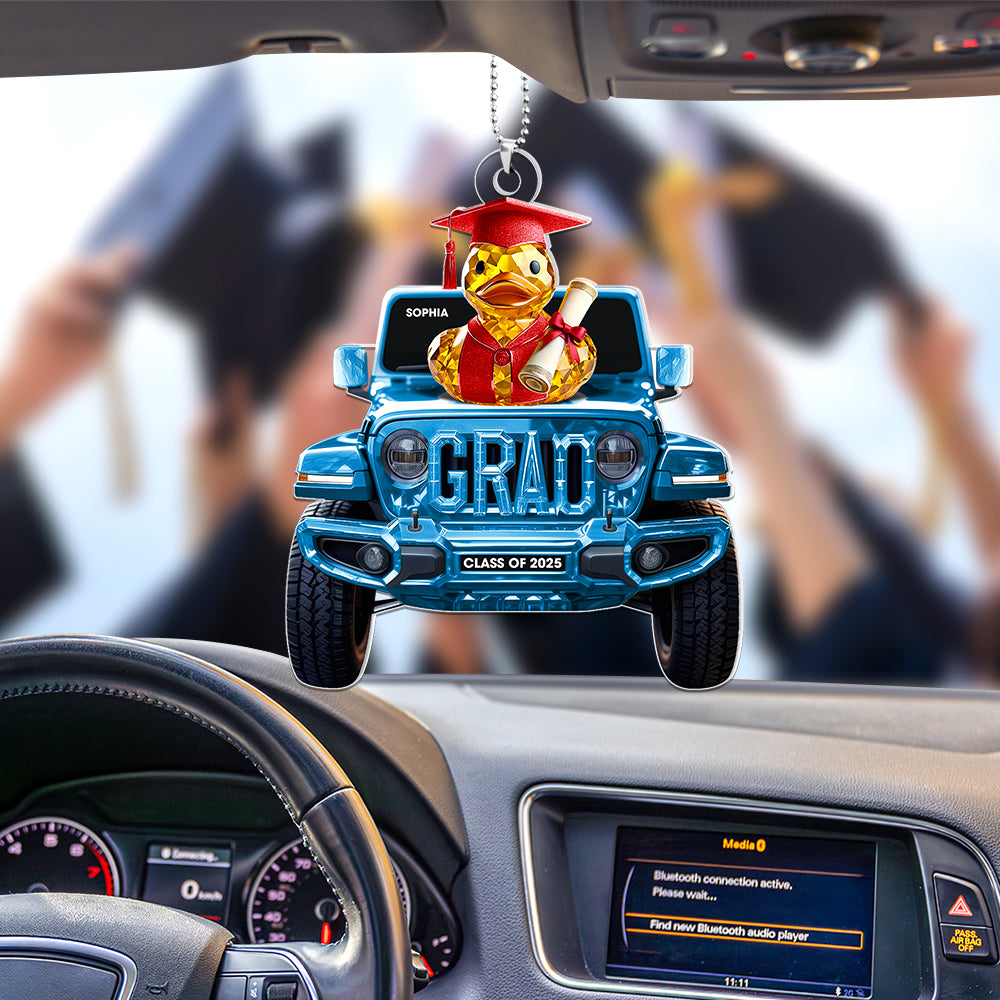 Duck Graduation Car Ornament - Personalized Gifts For Graduates 01tgqn280525