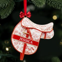 Alternative view of Equestrian Saddle Ornament - Personalized Christmas Gift For Horse Riding Lovers 03PGLU221025
