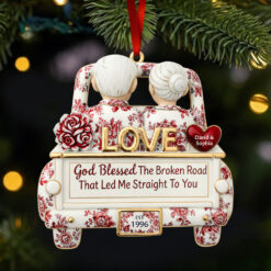 Eternal Journey of Love Christmas Ornament Personalized Gifts For Couple 04TODT161025