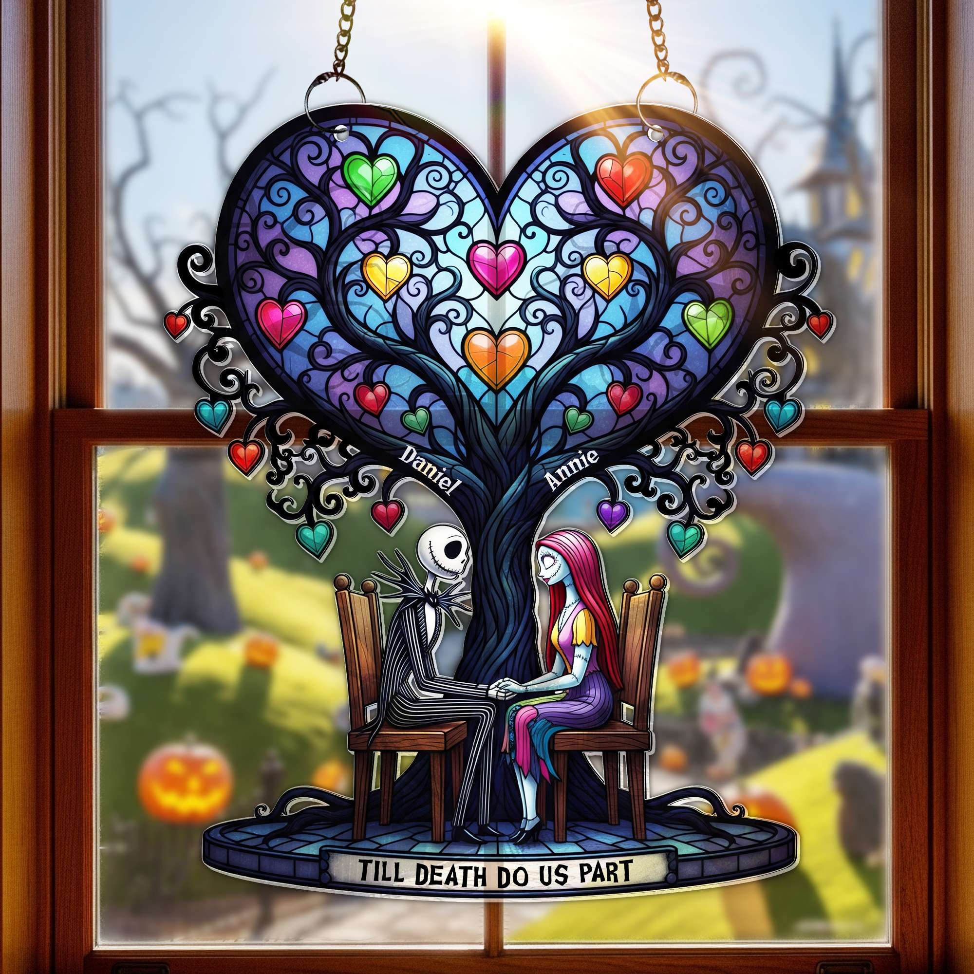 Eternal Love Tree Suncatcher  - Personalized Gifts For Couple 05PGLU160725