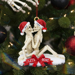 Alternative view of Excited Bone Couple Christmas Ornament, Personalized Gifts For Couple 02qhmg100925