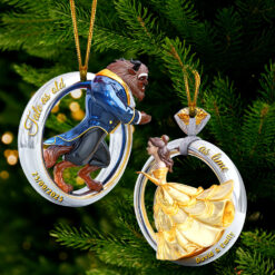Alternative view of Fairy Tale Couple Christmas Ornament - Set Of 2 Personalized Gifts For Couple 01tgqn180825