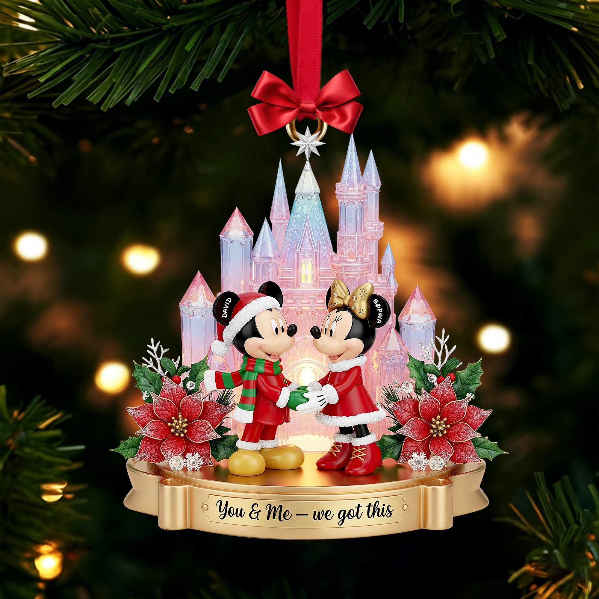 Alternative view of Fairytale Castle Couple Ornament - Personalized Funny Gifts For Couple 01PGLU181025