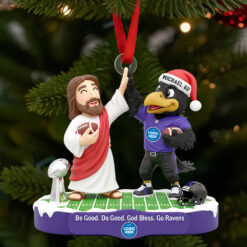 Faith & Football Christmas Ornament Personalized Gifts For Football Lovers 03HUDT230925