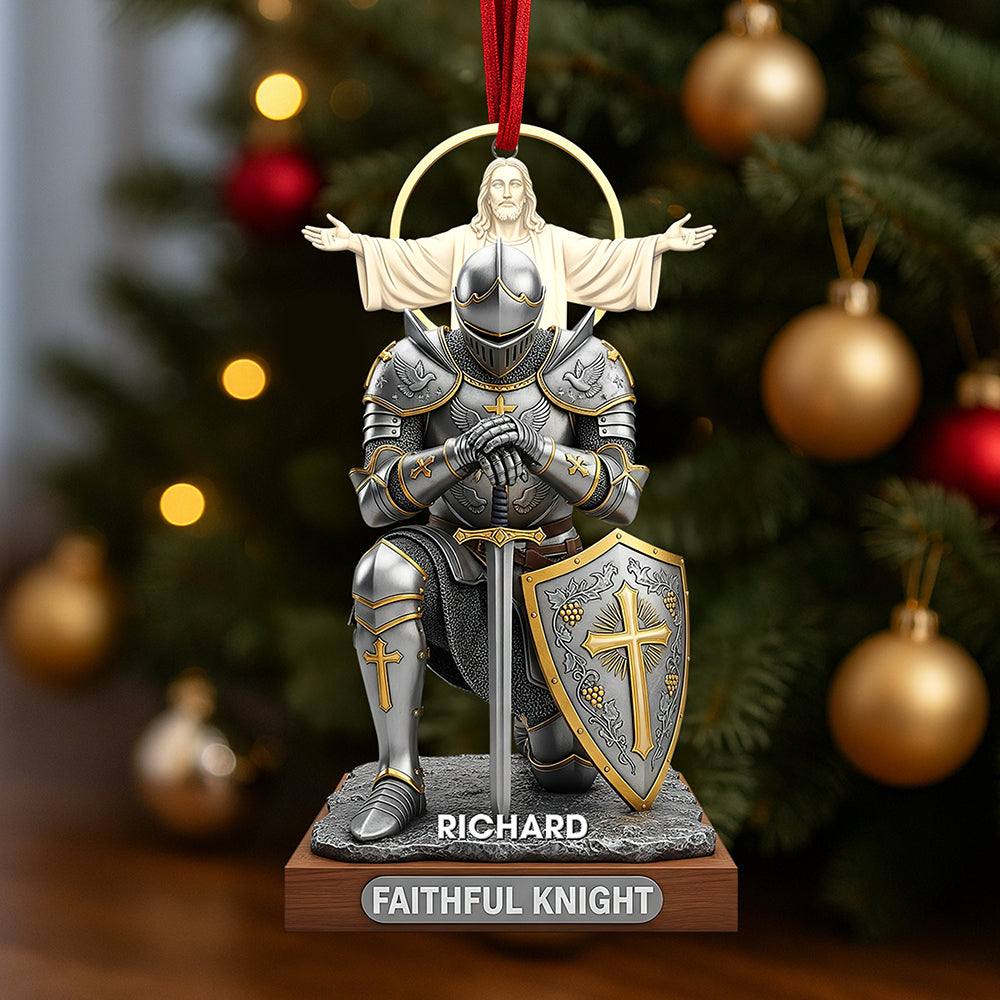 Faithful Knight Christmas Ornament– Personalized Gifts for Christian 04huqn120925