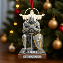 Faithful Knight Christmas Ornament– Personalized Gifts for Christian 04huqn120925