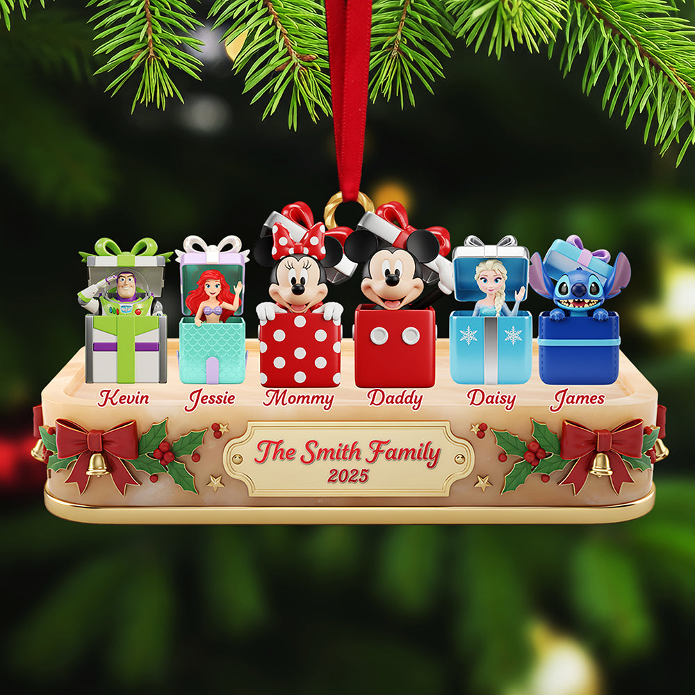 Alternative view of Family Custom Shape Acrylic Christmas Ornament, Personalized Gifts For Family 03hyta041125