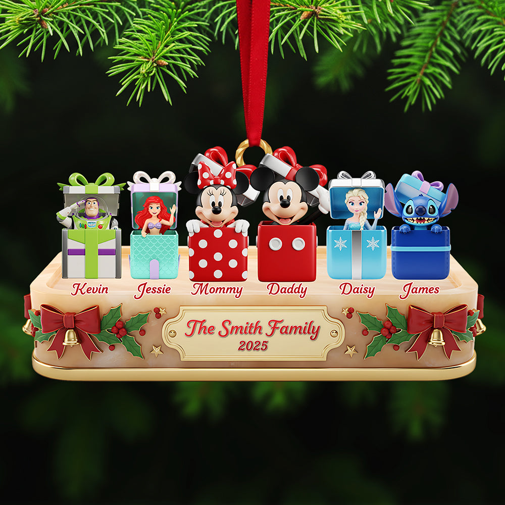 Family Custom Shape Acrylic Christmas Ornament, Personalized Gifts For Family 03hyta041125