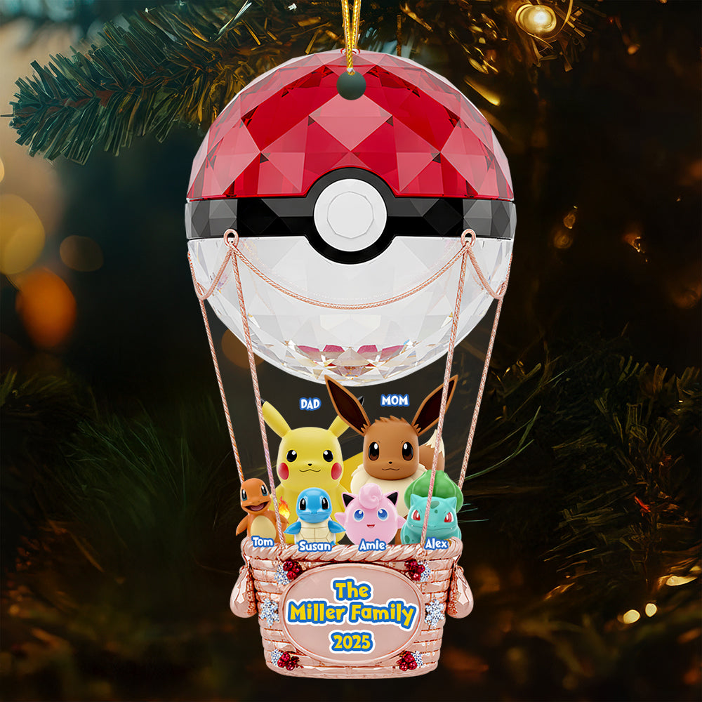 Alternative view of Family Hot Air Balloon Christmas Ornament Personalized Gifts For Family 02NADT270925