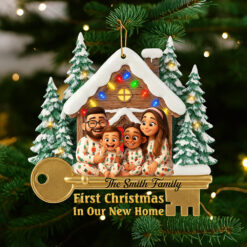 Alternative view of Family Housewarming Christmas Ornament - Custom Photo Gifts For Family 04toqn200925