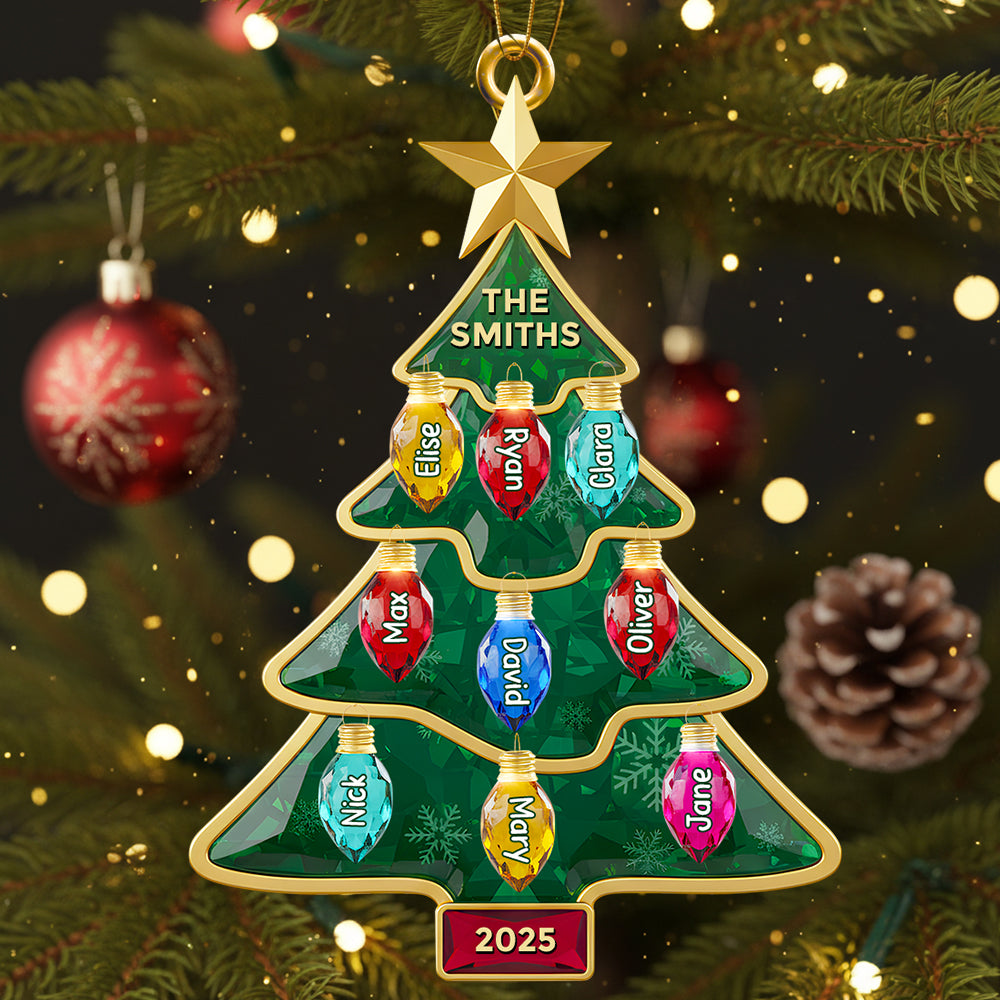 Alternative view of Family Light-Up Christmas Tree Ornament Personalized Gifts For Family 01NADT161025
