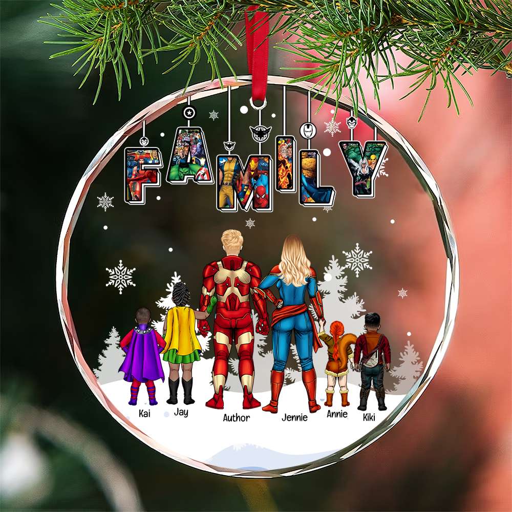 FAMILY Ornament - Super Family - Personalized Gifts For Family