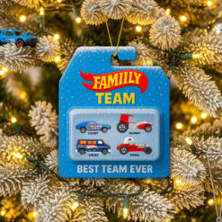 Family Racing Team Ornament Christmas Personalized Gifts For Family 01OHDT040925