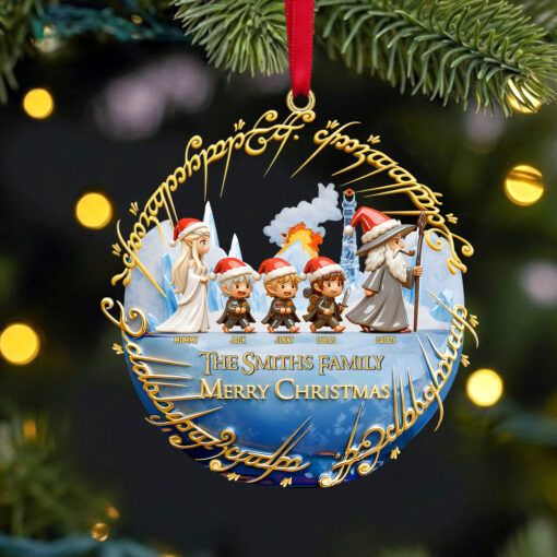 Family Walking To The Fantasy World Ornament, Personalized Gifts For Family 02qhtn081025 - Image 3