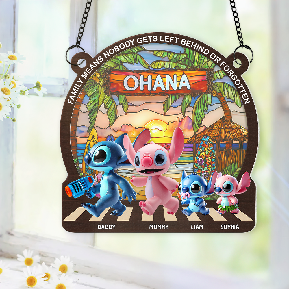 Alternative view of Family Window Hanging Suncatcher Ornament Personalized Gifts For Family 02tgpu230525