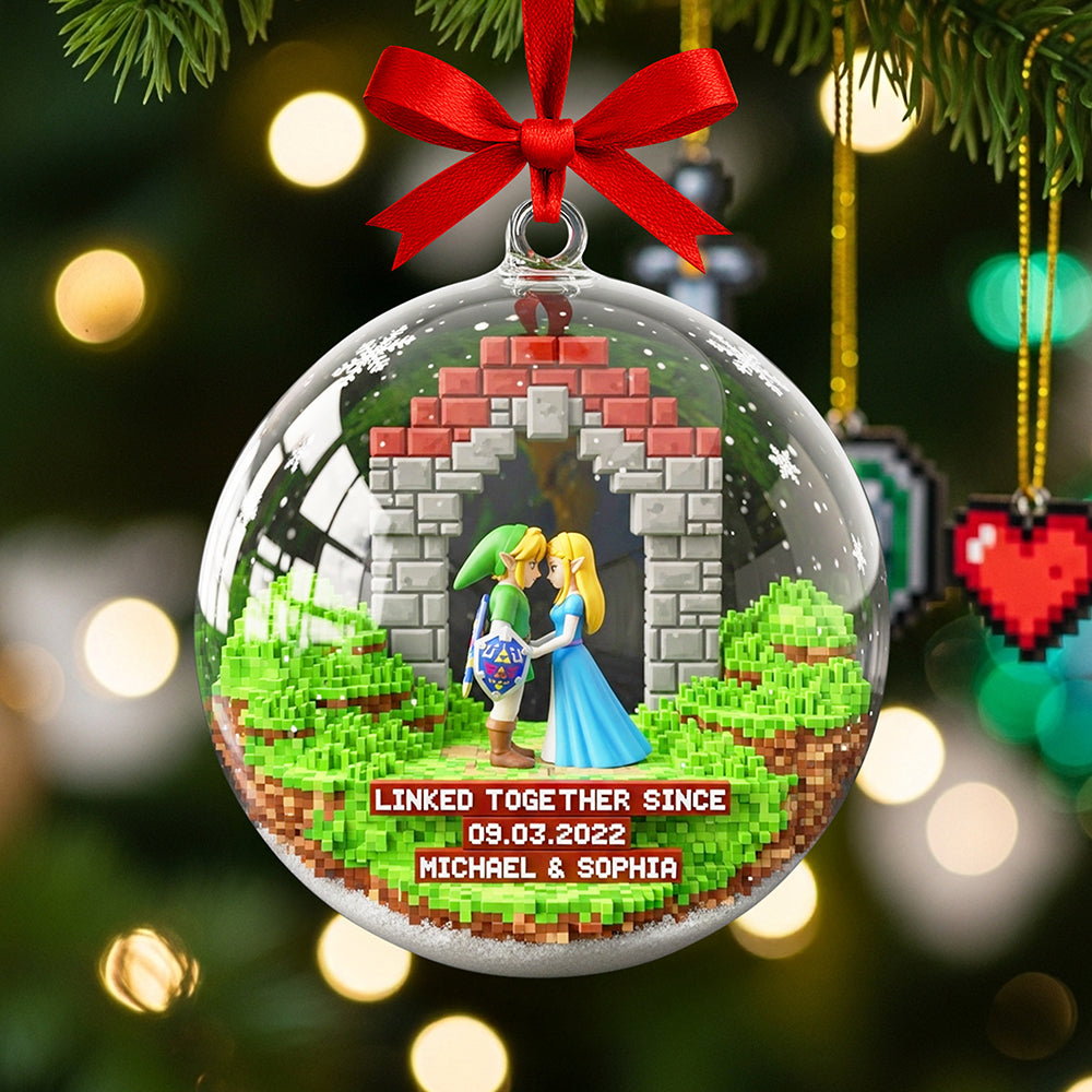 Alternative view of Fantasy Adventure Christmas Ornament - Personalized Gifts For Couple 01toqn220825