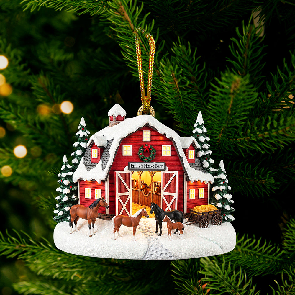 Alternative view of Farm Style Christmas Ornament – Personalized Gifts for Horse Lovers 04hyqn070825