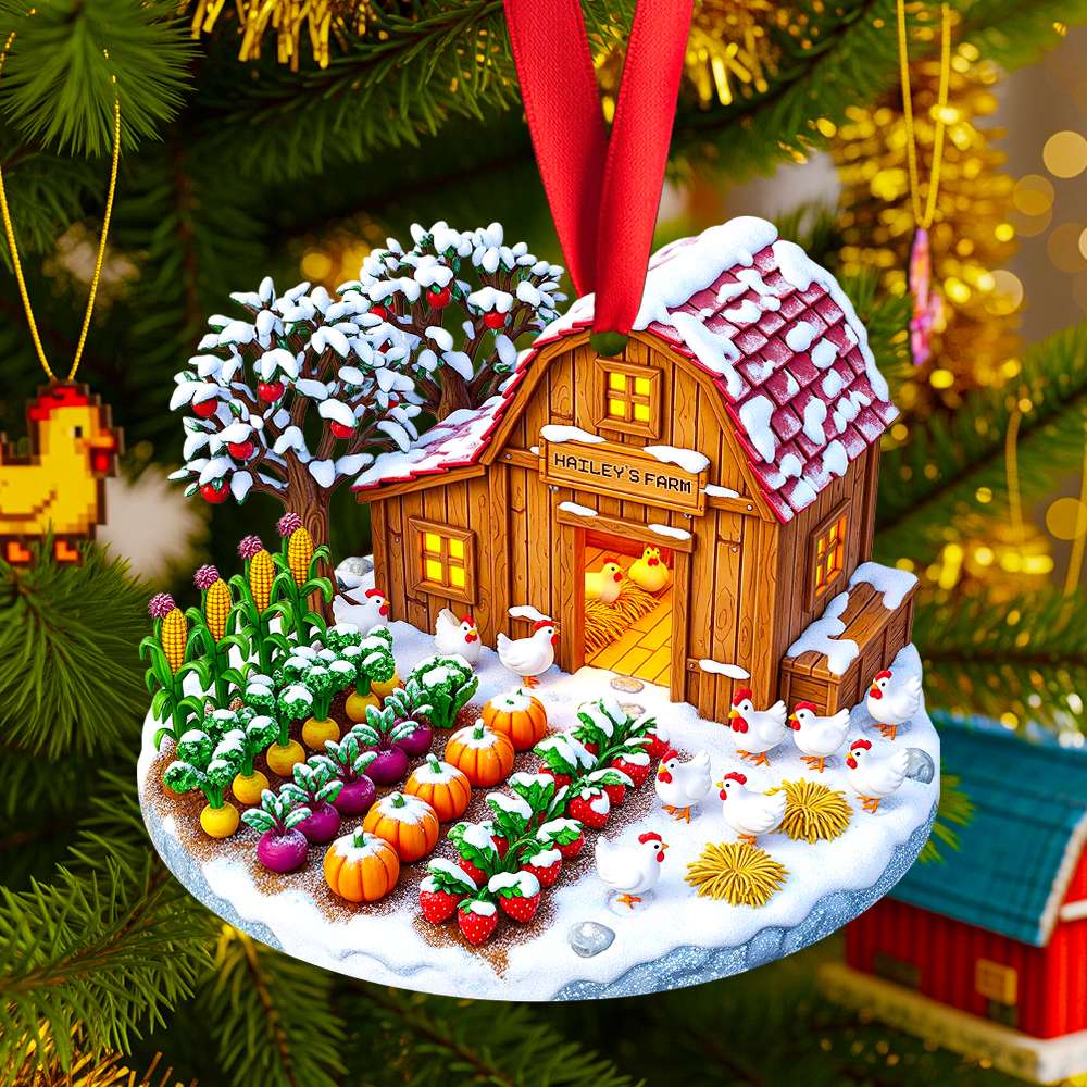 Alternative view of Farmhouse Christmas Ornament Personalized Gifts For Farmers 04NADT110825