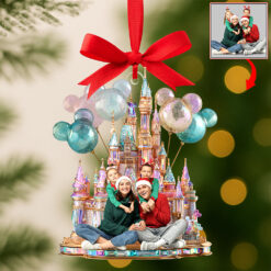 Alternative view of Festive Castle Christmas Ornament - Custom Photo Gifts For Family 02tgqn190825
