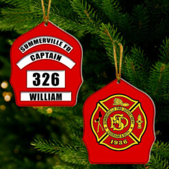 Fire Protection Fire Department Logo, Personalized Shape Ornament