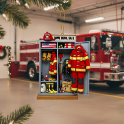 Alternative view of Firefighter Locker Ornament, Personalized Christmas Gifts For Firefighter 05qhtn040925