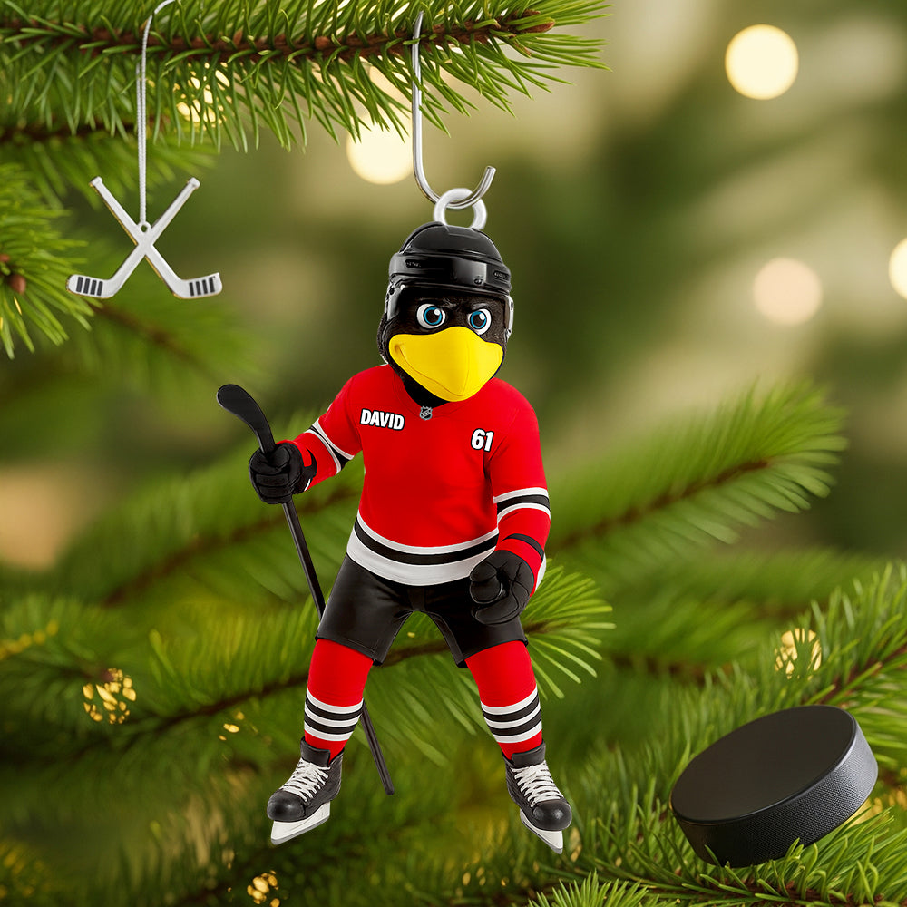 Alternative view of Ice Rink Spirit Christmas Ornament Personalized Gifts For Hockey Players 04HUDT050925