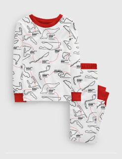 Kid's 2025 Racing Car Schedule Pajama Set
