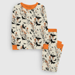 Kid's Halloween Bat Long Sleeve Pajama Set