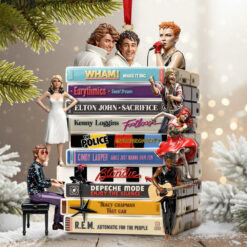 Alternative view of New Wave Geek Acrylic Ornament, Personalized Gift For Gen X and Gen Y 03QHTI031125