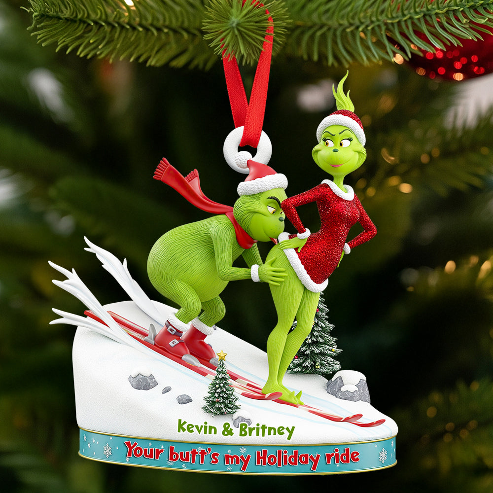 Alternative view of Skiing Couple Christmas Ornament Personalized Gifts For Couple 03OHDT190925