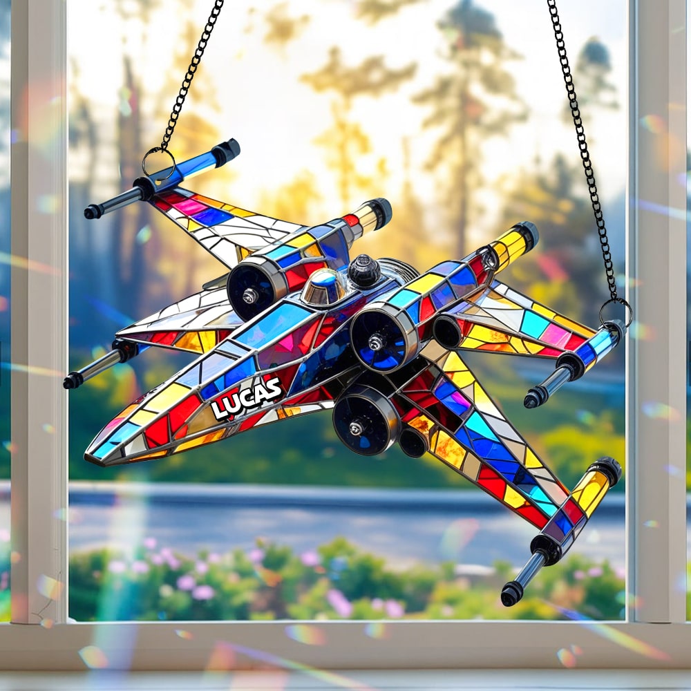 Alternative view of Spaceship Suncatcher   - Personalized Gifts For Galaxy Lovers 05tgtn040825