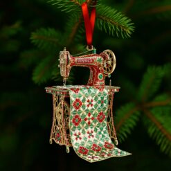 Alternative view of Sparkle Sewing Machine Ornament- Personalized Christmas Gifts For Sewing Lovers 05OHLU181025