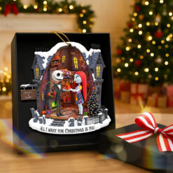 Alternative view of Spooky Couple Christmas Ornament - Personalized Gifts For Couple 02pgqn120925