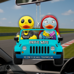 Spooky Couple Drive Safe Car Ornament -Personalized Gifts For Couples 05NALU020825