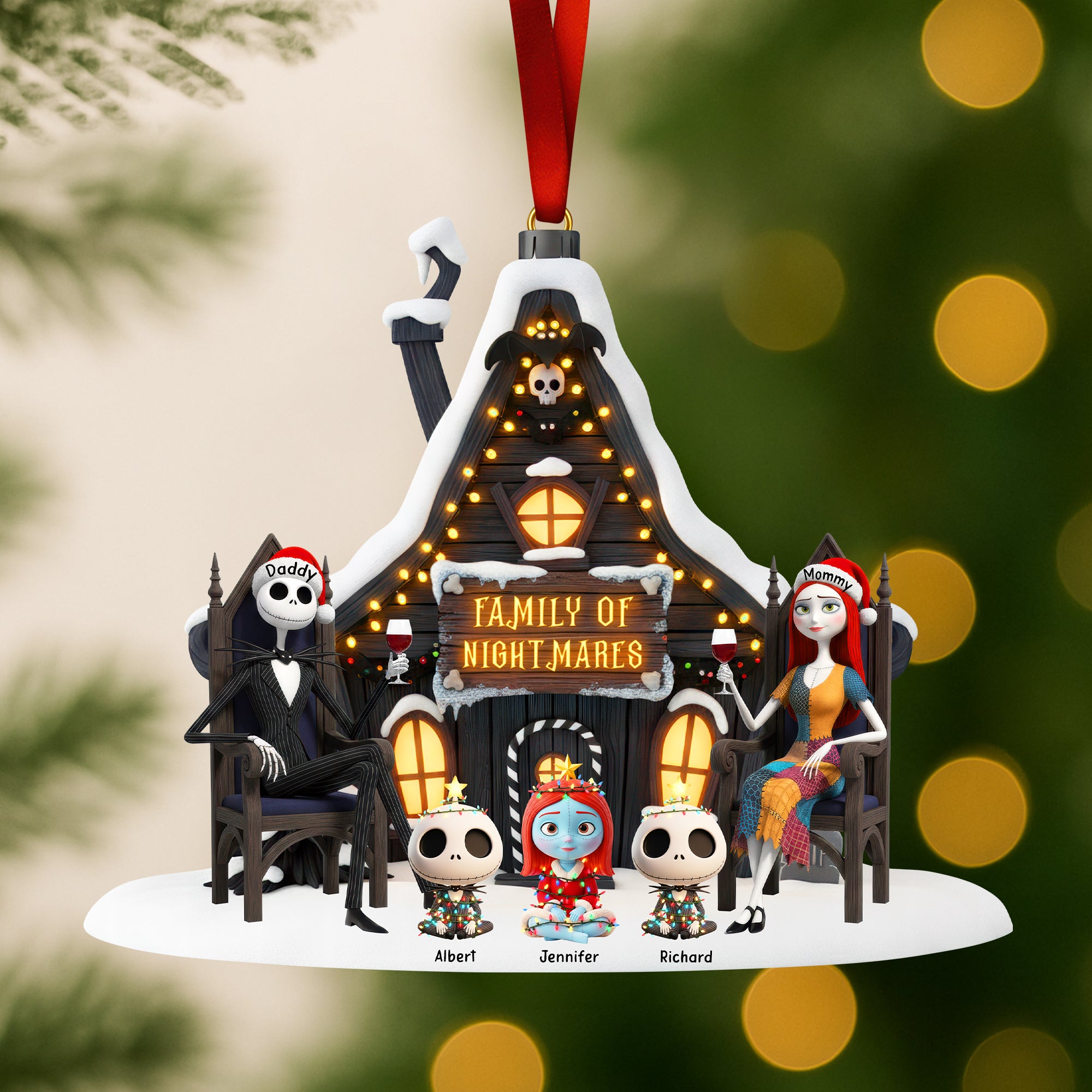 Spooky Family Christmas Ornament - Personalized Gifts For Family 03ohqn171025