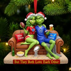 Sport Lover Green Monster Couple  Ornament - Personalized Gift For Couple Christmas Ornament 05HUTI291025