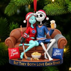 Alternative view of Sporty Couple Christmas Ornament - Personalized Gifts For Couple 04huti281025