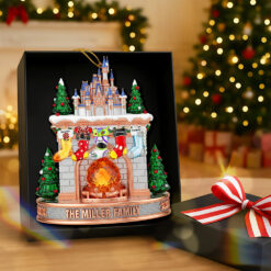 Alternative view of Stocking Fireplace Christmas Ornament - Personalized Gifts For Family 02naqn200925