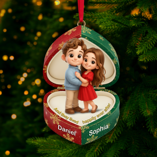 Sweet Box Couple Ornament - Personalized Custom Photo Gift For Couples 08PGLU240925 - Image 3
