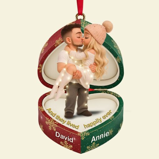 Sweet Box Couple Ornament - Personalized Custom Photo Gift For Couples 08PGLU240925 - Image 4