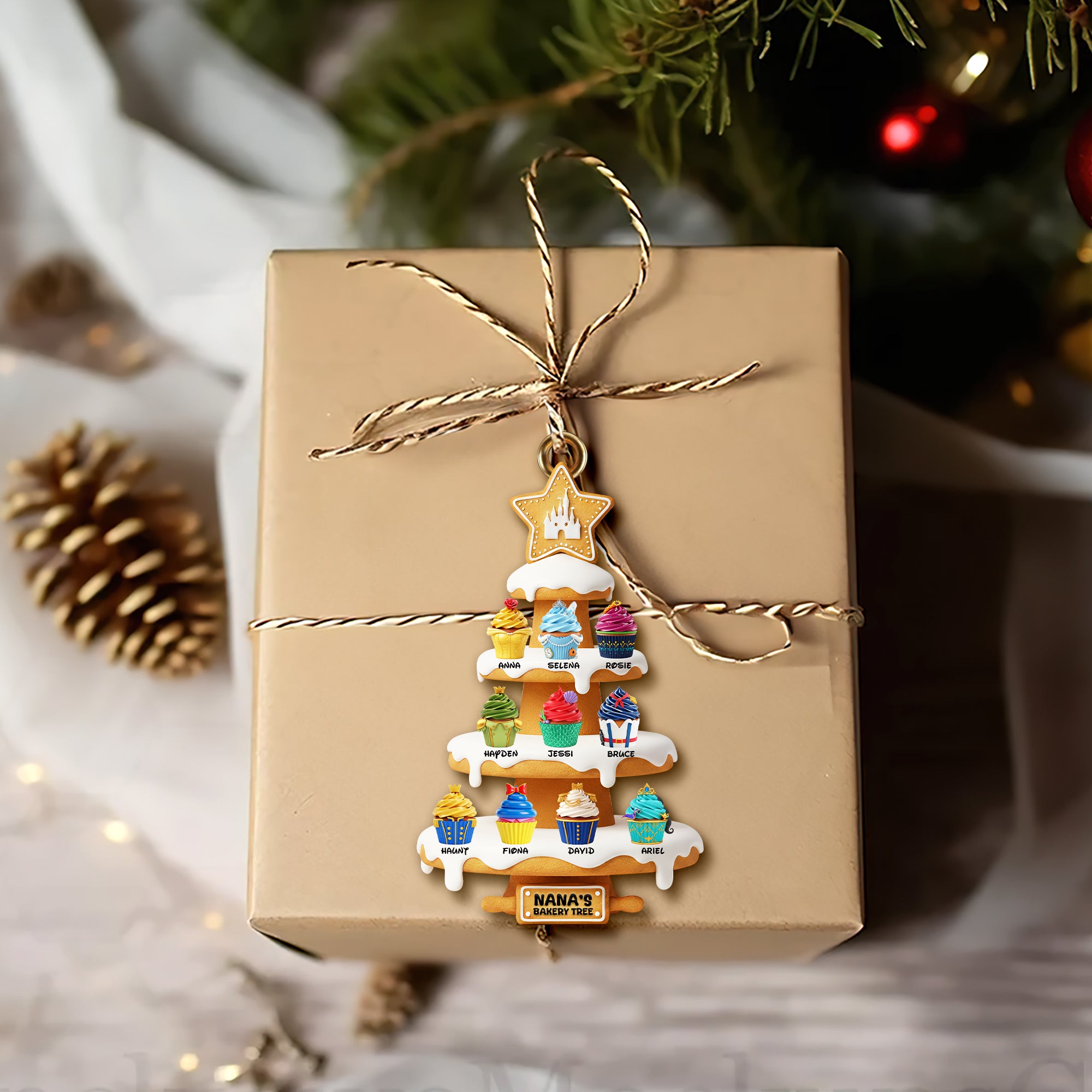 Alternative view of Sweet Cupcakes Christmas Ornament - Personalized Gifts For Grandmas 01OHLU151025