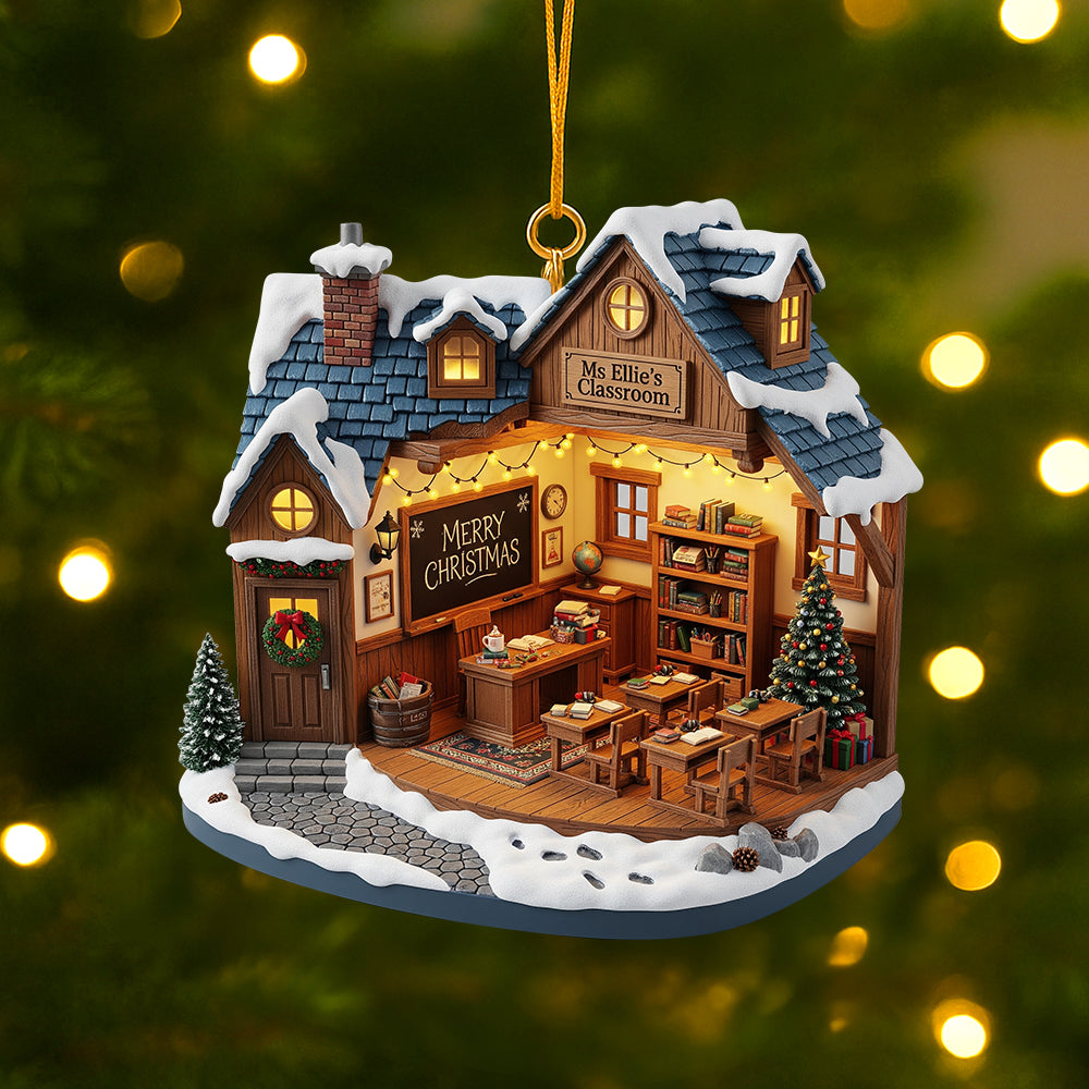 Teacher Miniature Classroom Ornament - Personalized Gifts For Teachers 01pgtn120825