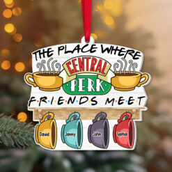 Alternative view of The Place Where Friends Meet, Personalized 03TOTN201123 Ornament, Christmas Gift For Friends