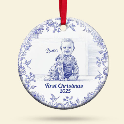 Toile De Jouy Family Ornament, Custom Photo Gifts For Family 03qhti150925 - Image 3