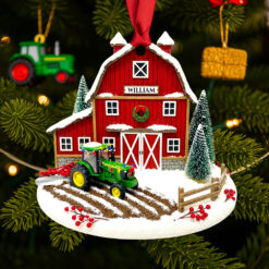 Tractor House Ornament Christmas Personalized Gifts for Tractor Lovers 01TGDT090825