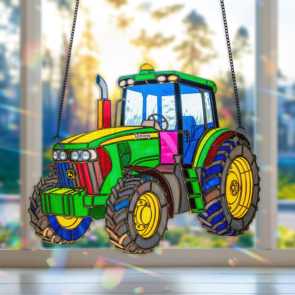 Alternative view of Tractor Suncatcher Ornament  - Personalized Gifts For Tractor Lovers 03tgmg180725